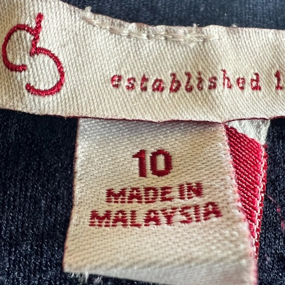 Dress Barn 10 Navy Blue Gray Ehite Stripe Floral Knee Length Dress Modest - Picture 8 of 10